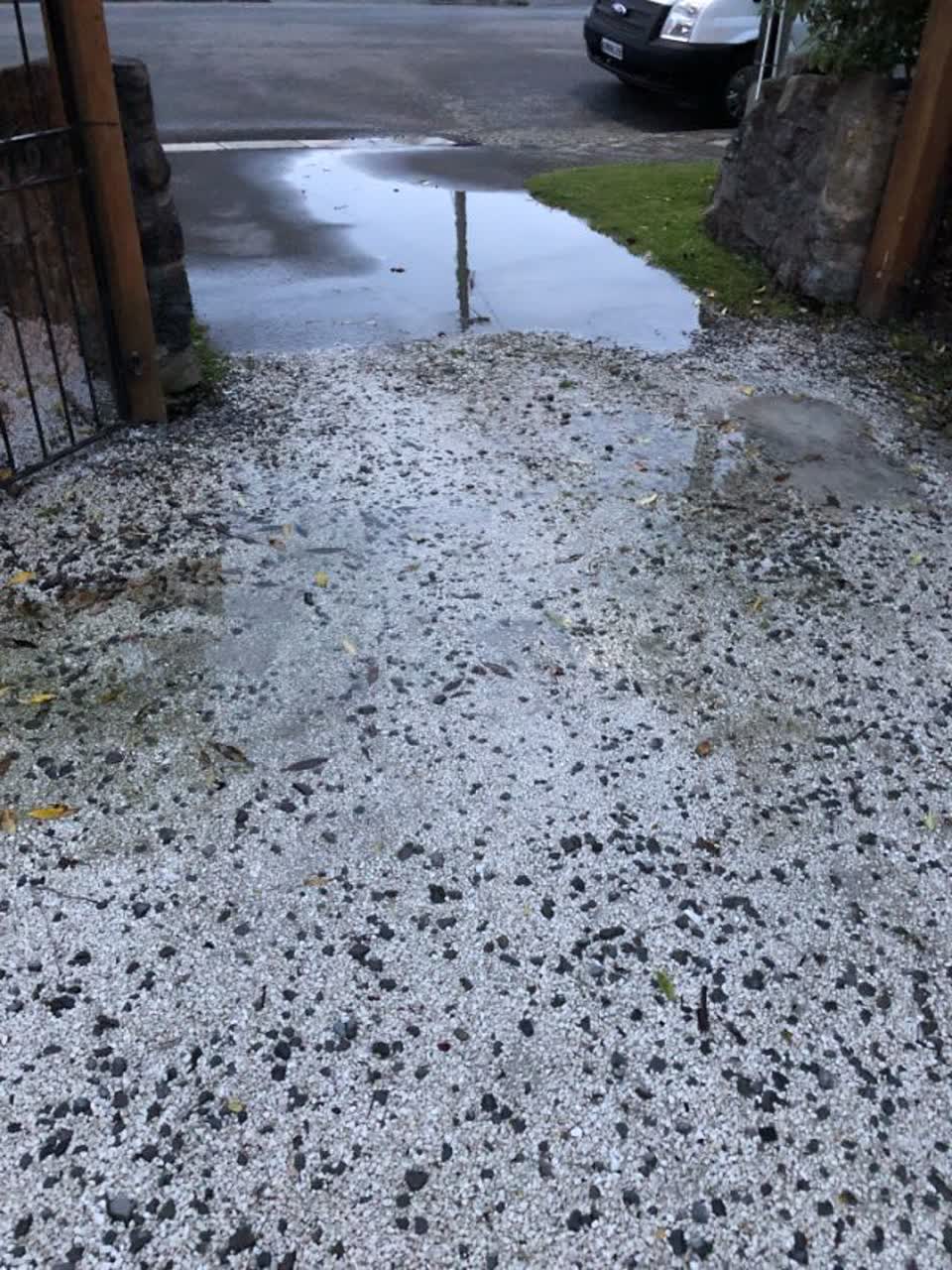 The photograph attached to this flooding report