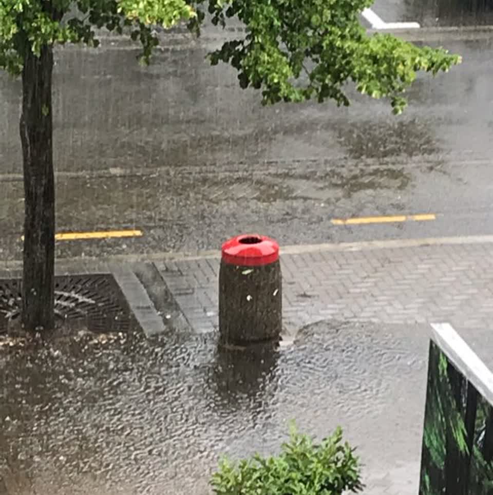 The photograph attached to this flooding report