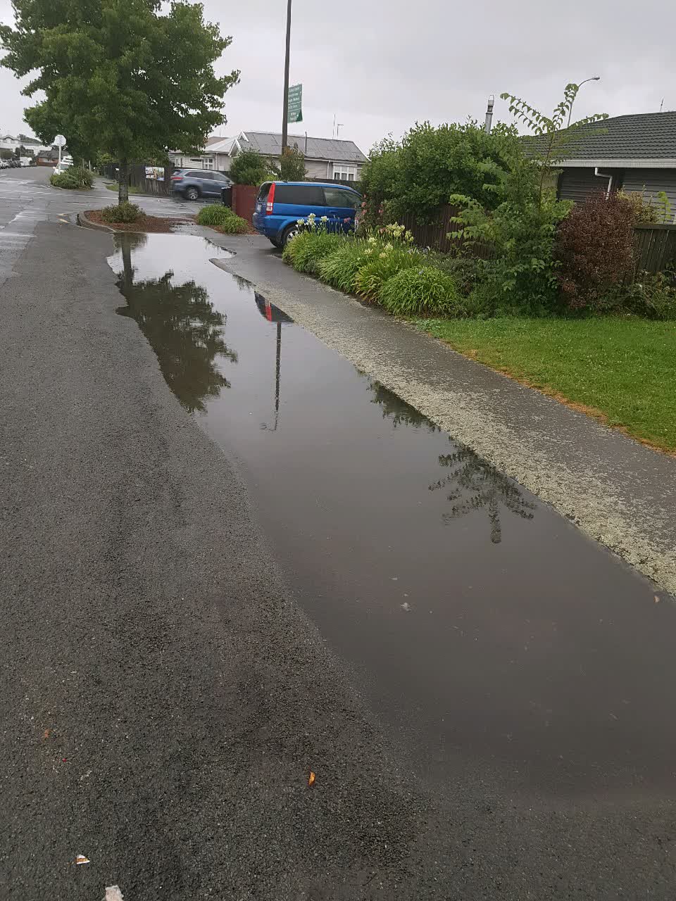 The photograph attached to this flooding report
