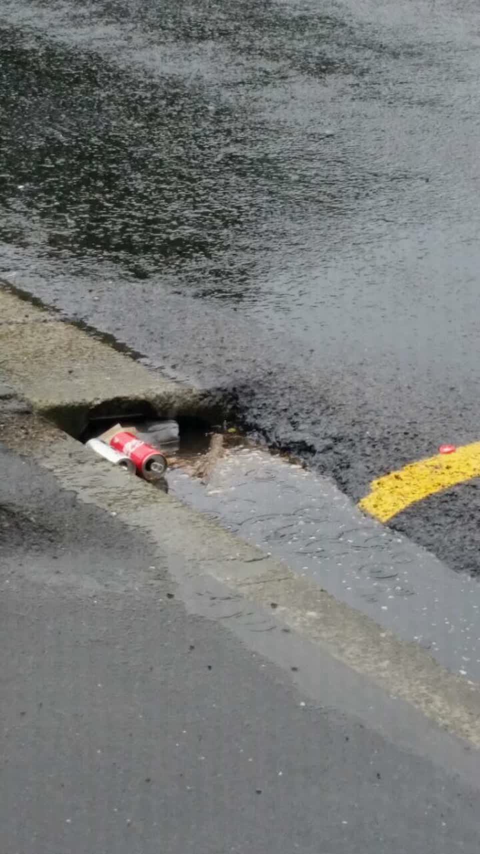 The photograph attached to this flooding report