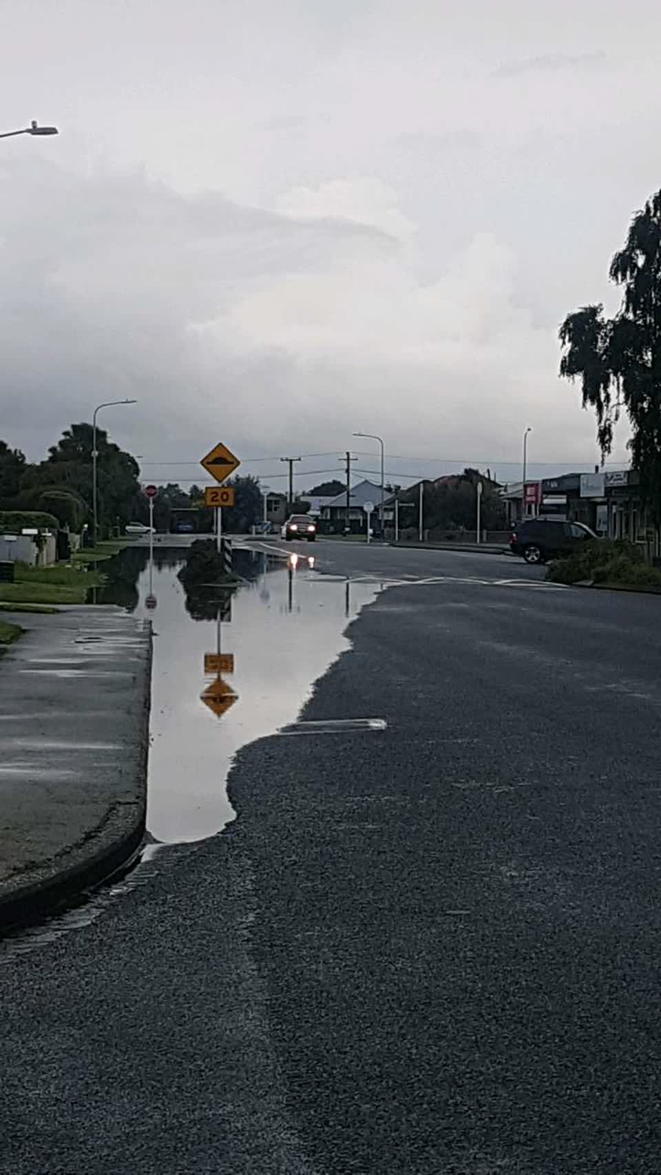 The photograph attached to this flooding report