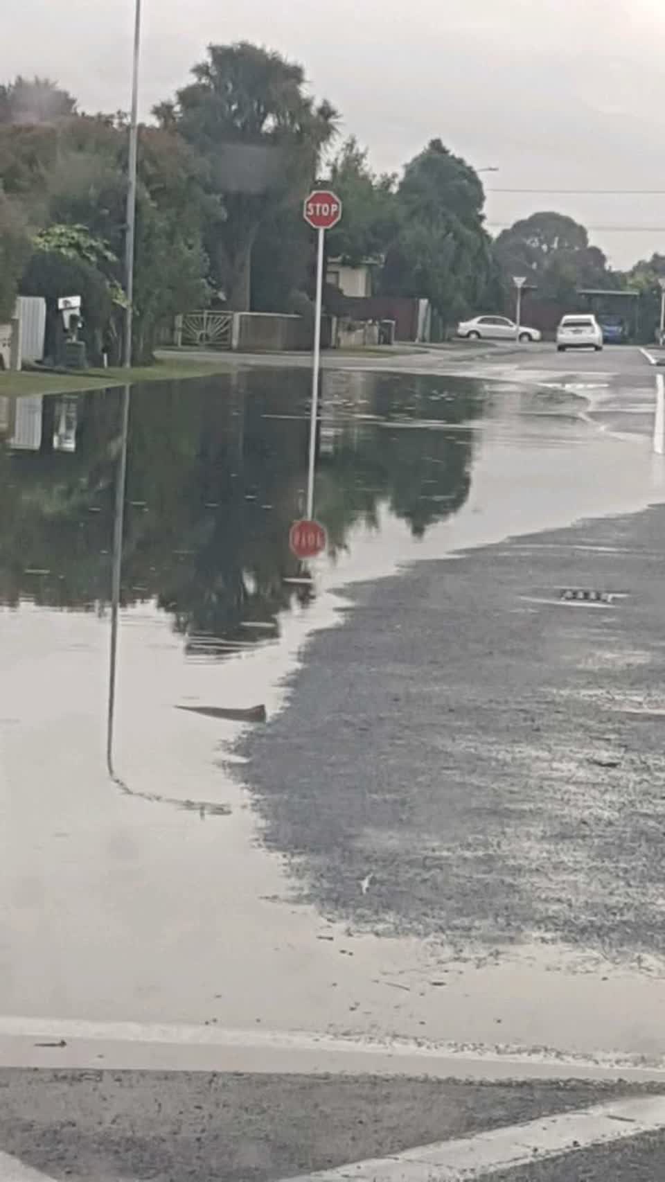 The photograph attached to this flooding report