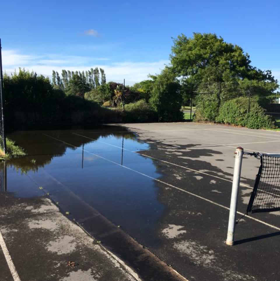 The photograph attached to this flooding report