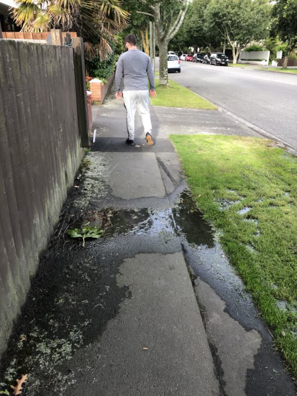 The photograph attached to this flooding report