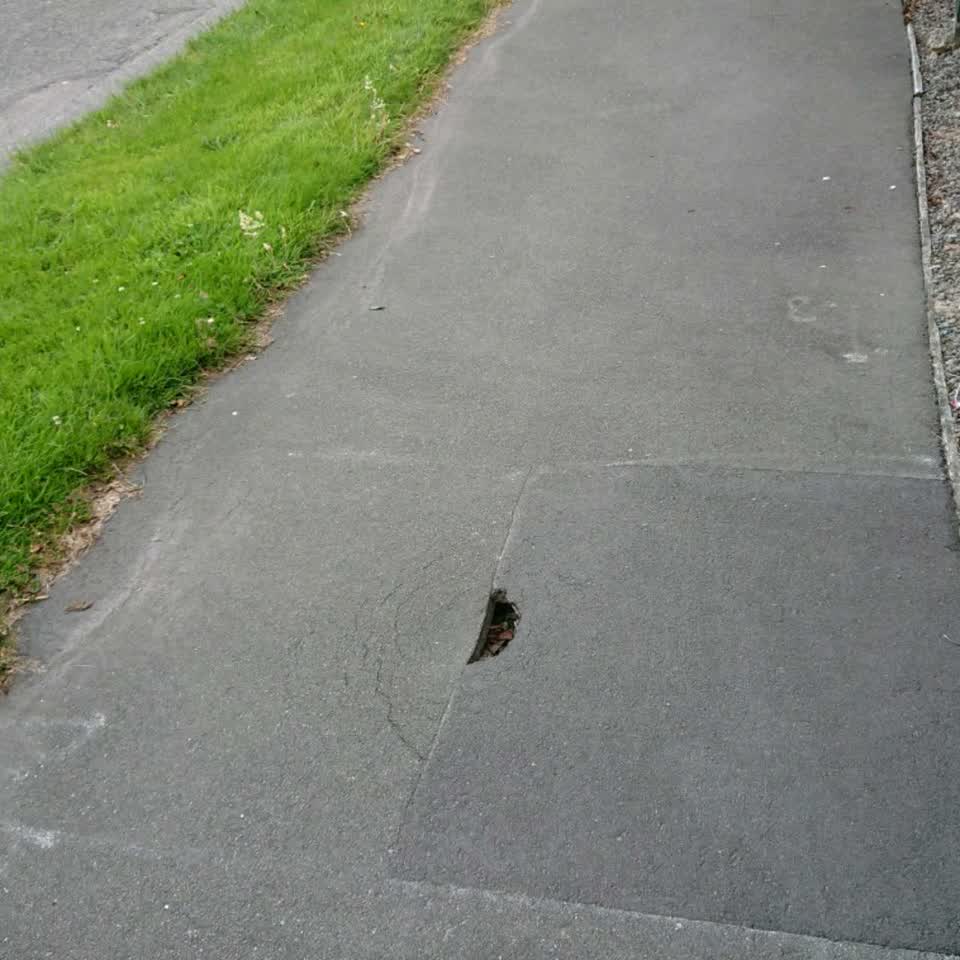 The photograph attached to this roading/streets report