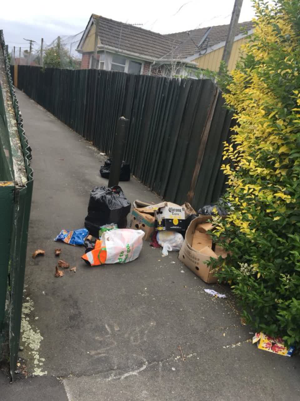 The photograph attached to this rubbish/recycling report
