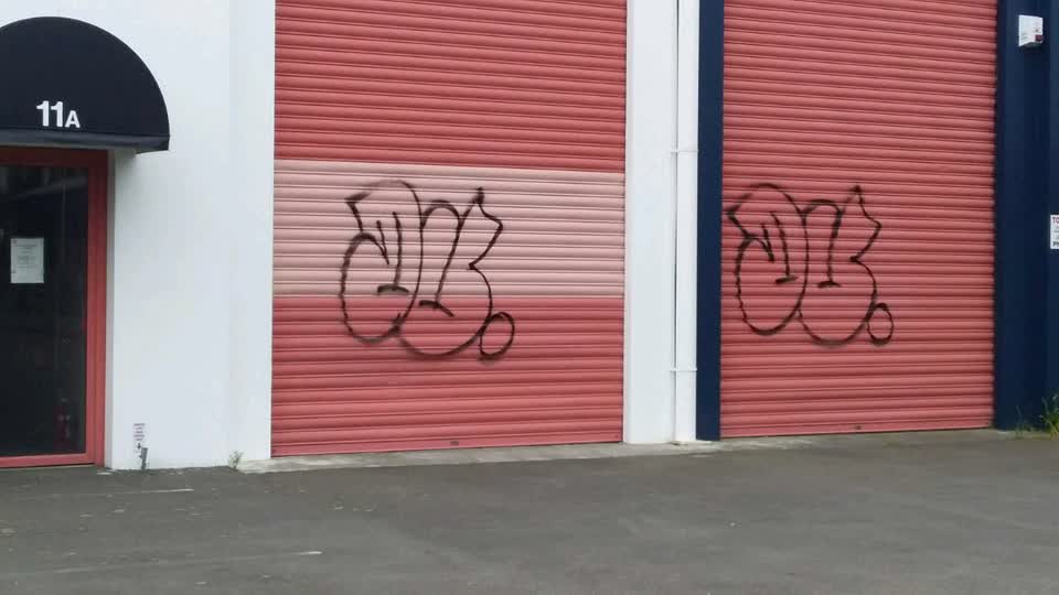 The photograph attached to this graffiti report