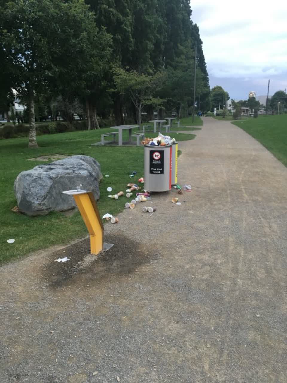 The photograph attached to this rubbish/recycling report