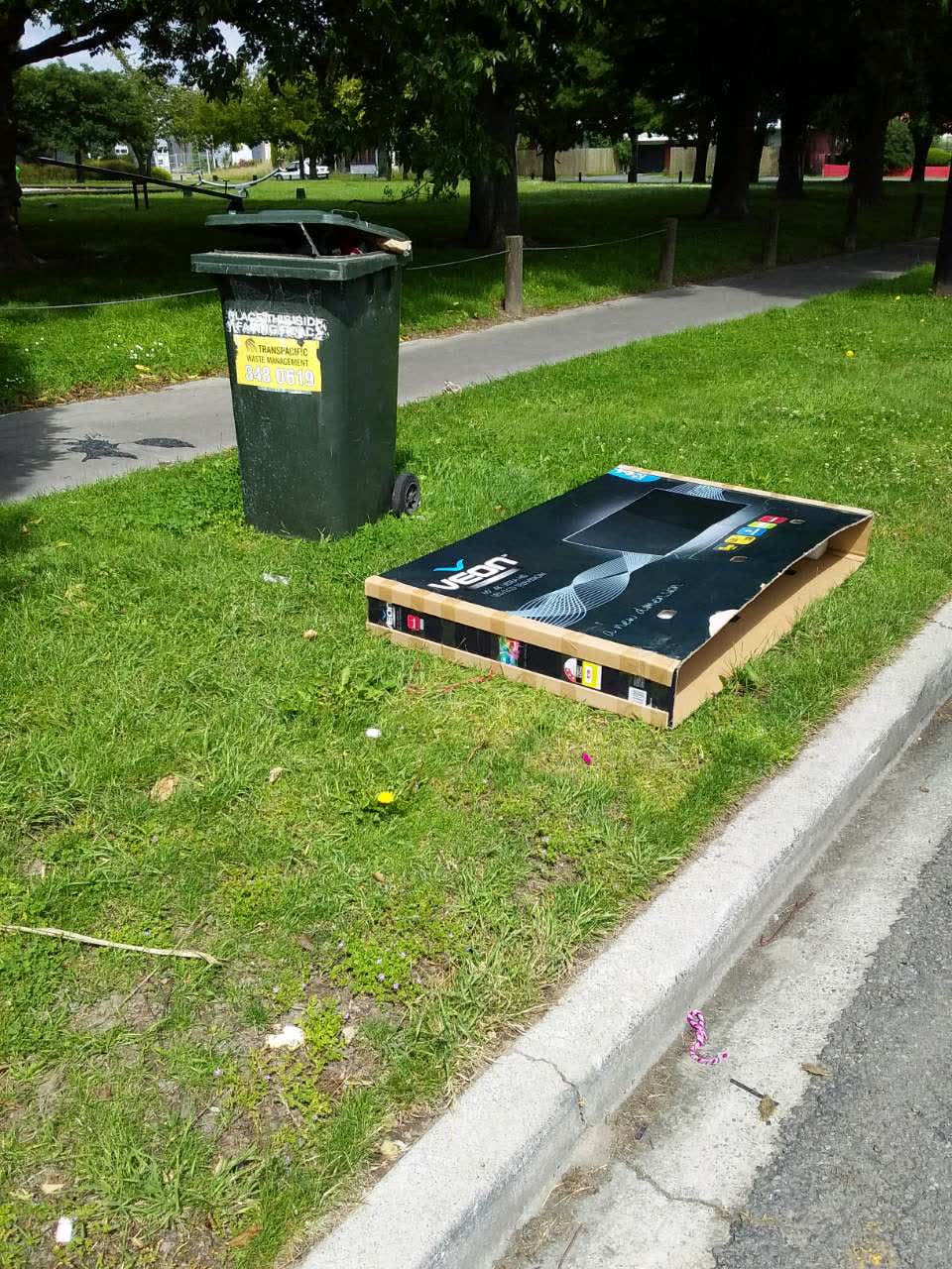 The photograph attached to this rubbish/recycling report