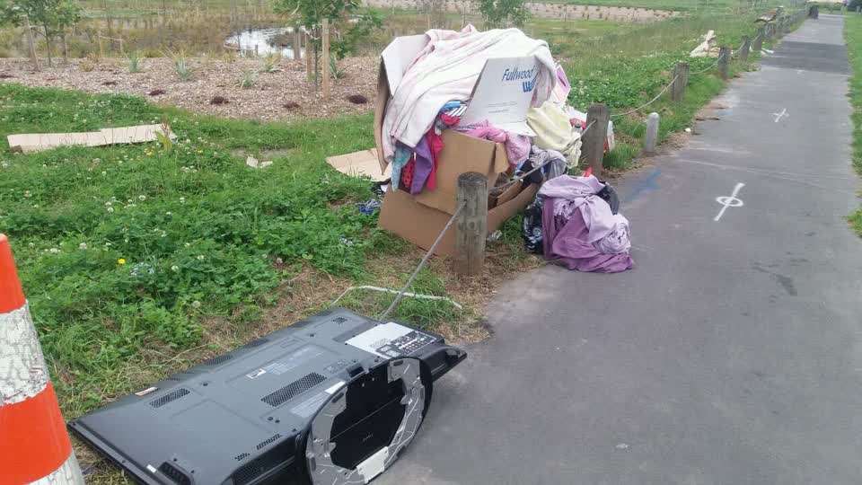 The photograph attached to this rubbish/recycling report