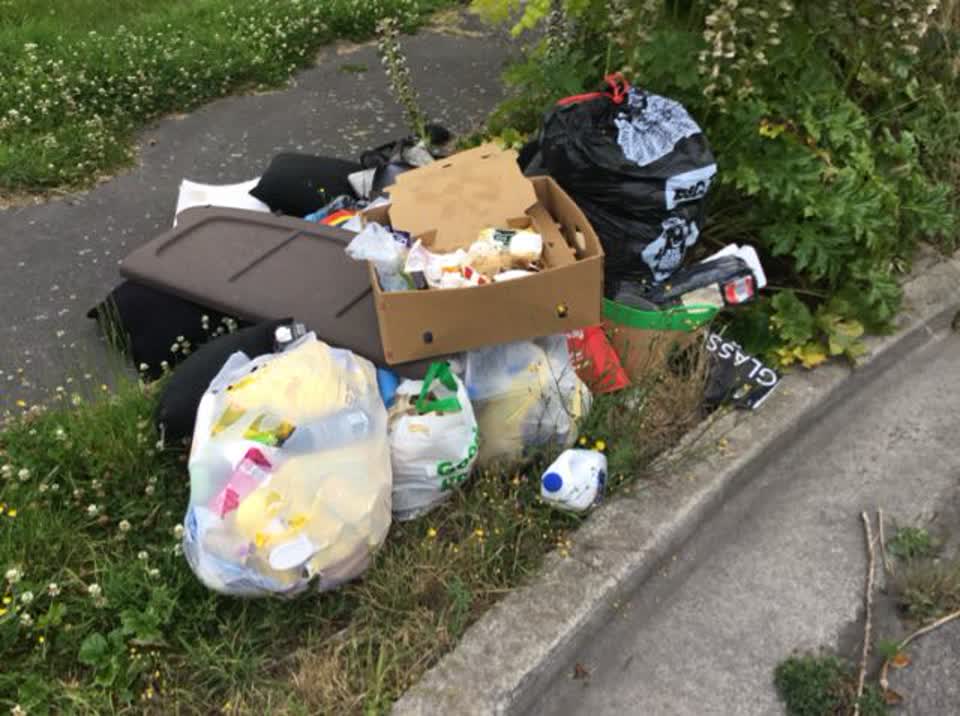 The photograph attached to this rubbish/recycling report