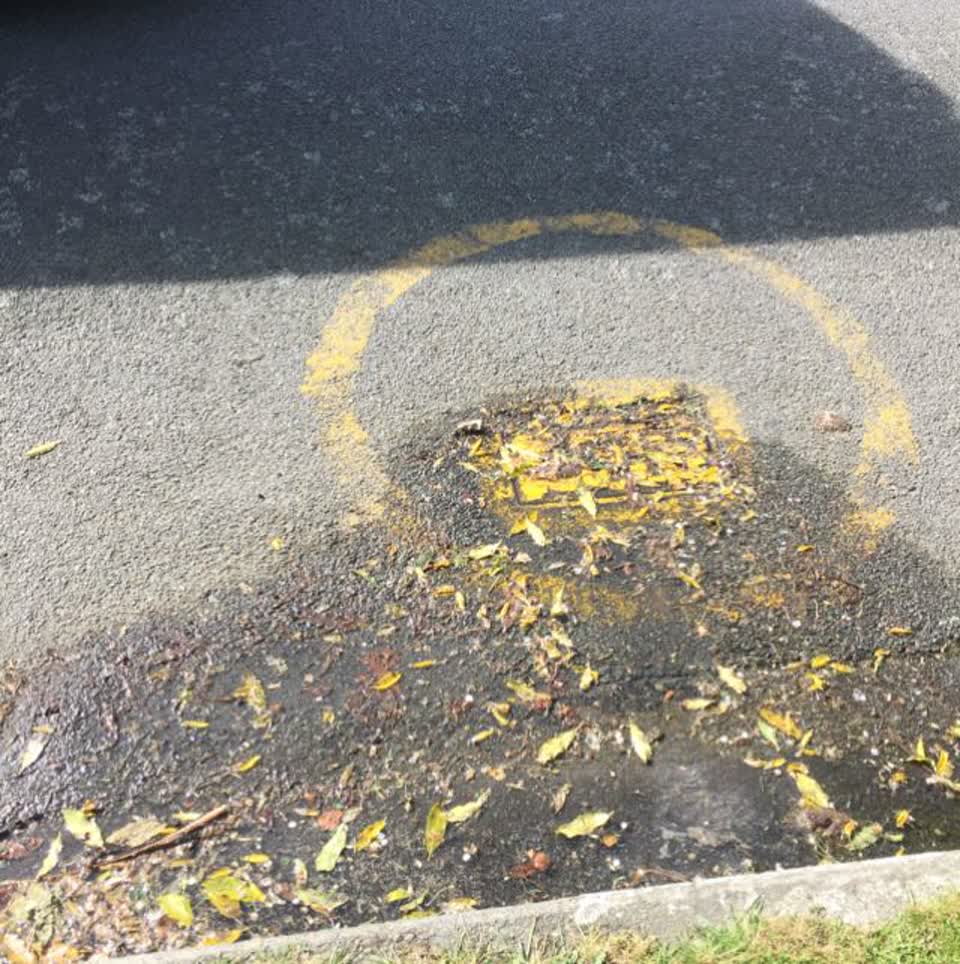 The photograph attached to this flooding report