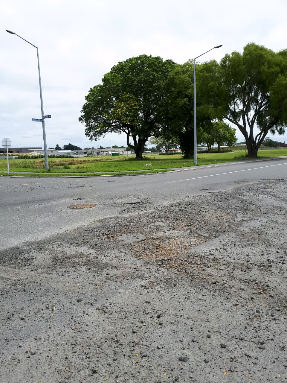 The photograph attached to this roading/streets report