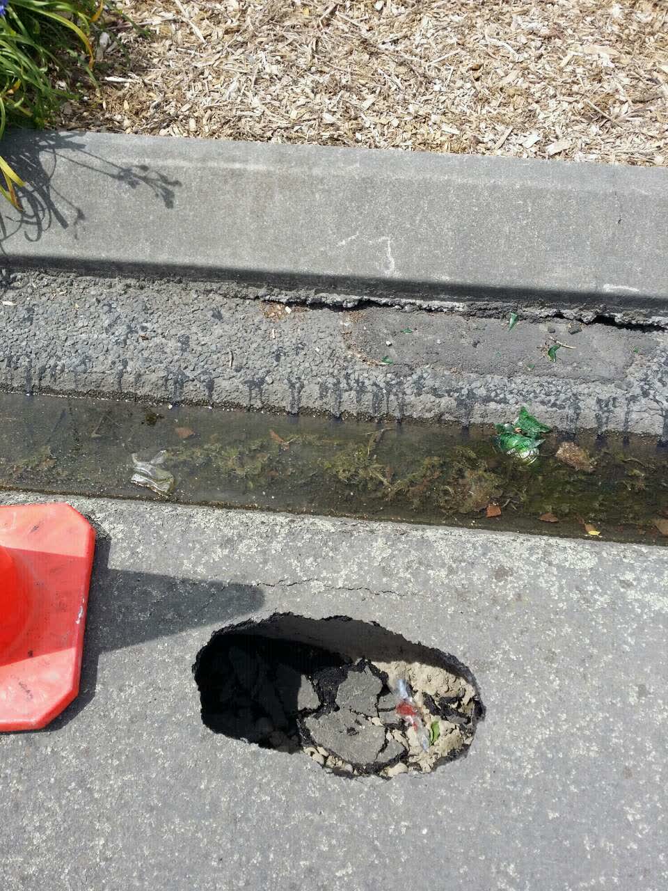 The photograph attached to this roading/streets report