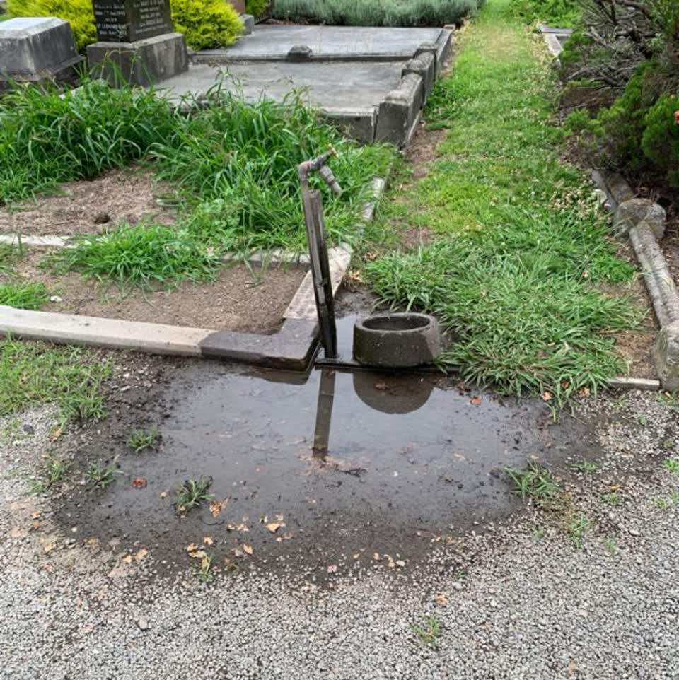 The photograph attached to this water supply report