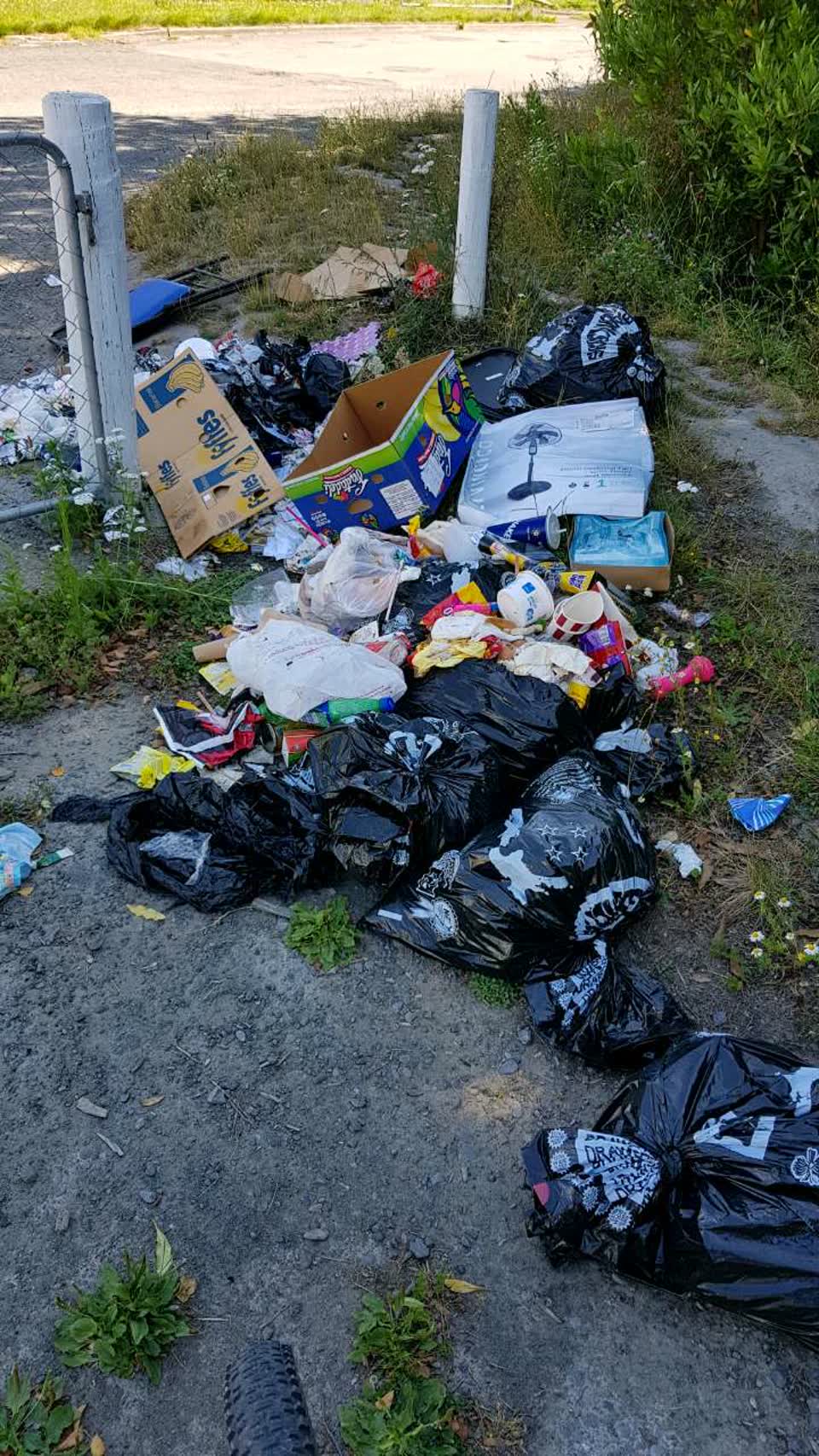 The photograph attached to this rubbish/recycling report