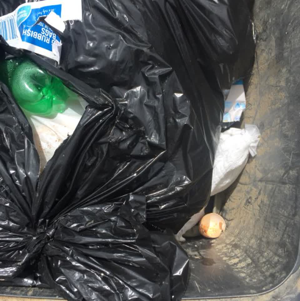 The photograph attached to this rubbish/recycling report