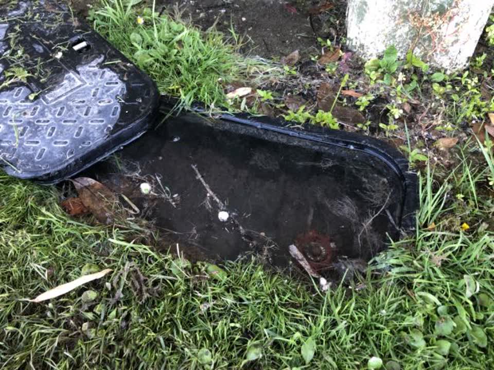 The photograph attached to this flooding report