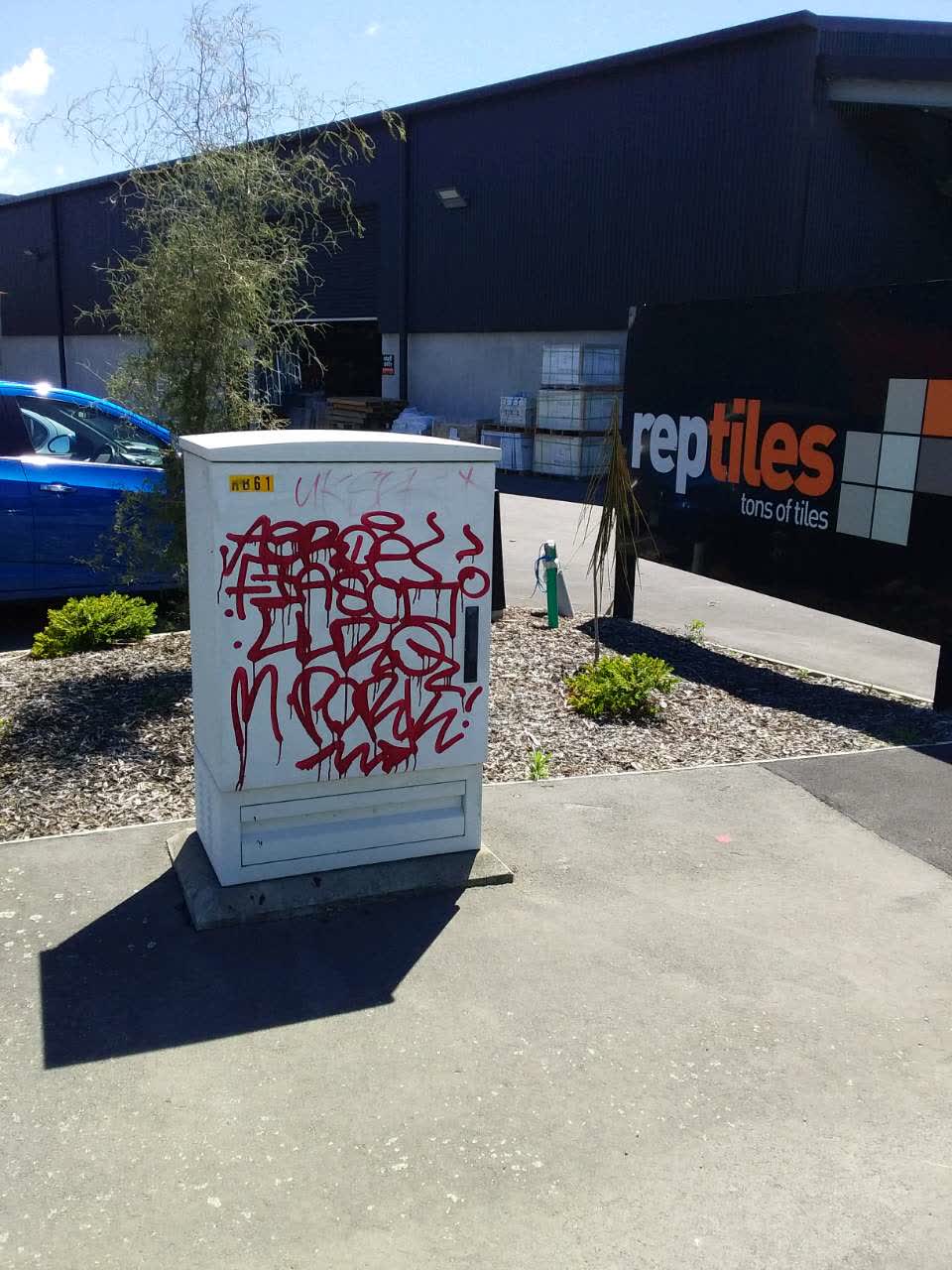 The photograph attached to this graffiti report
