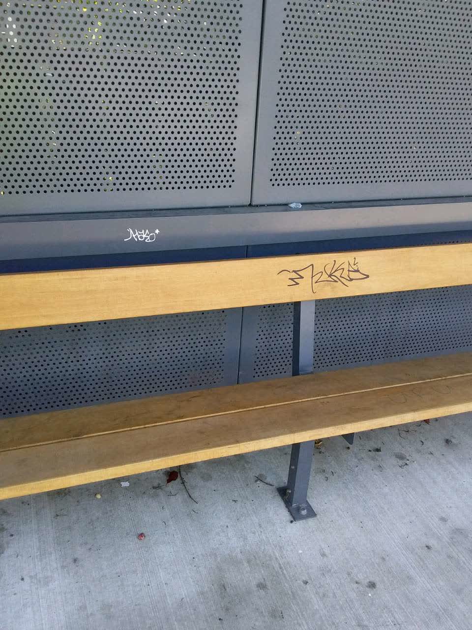 The photograph attached to this graffiti report