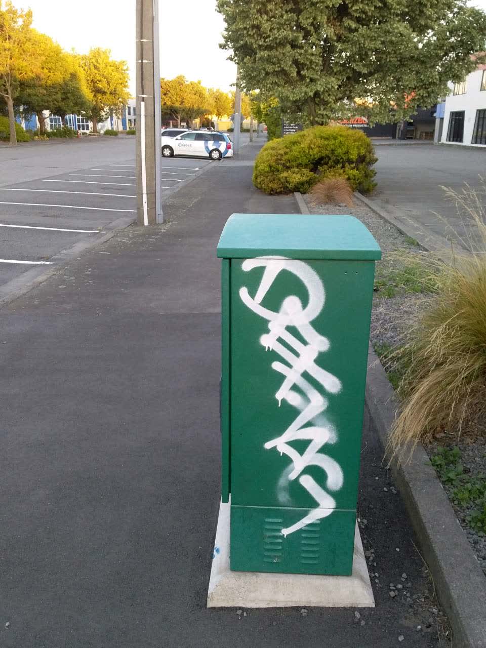 The photograph attached to this graffiti report