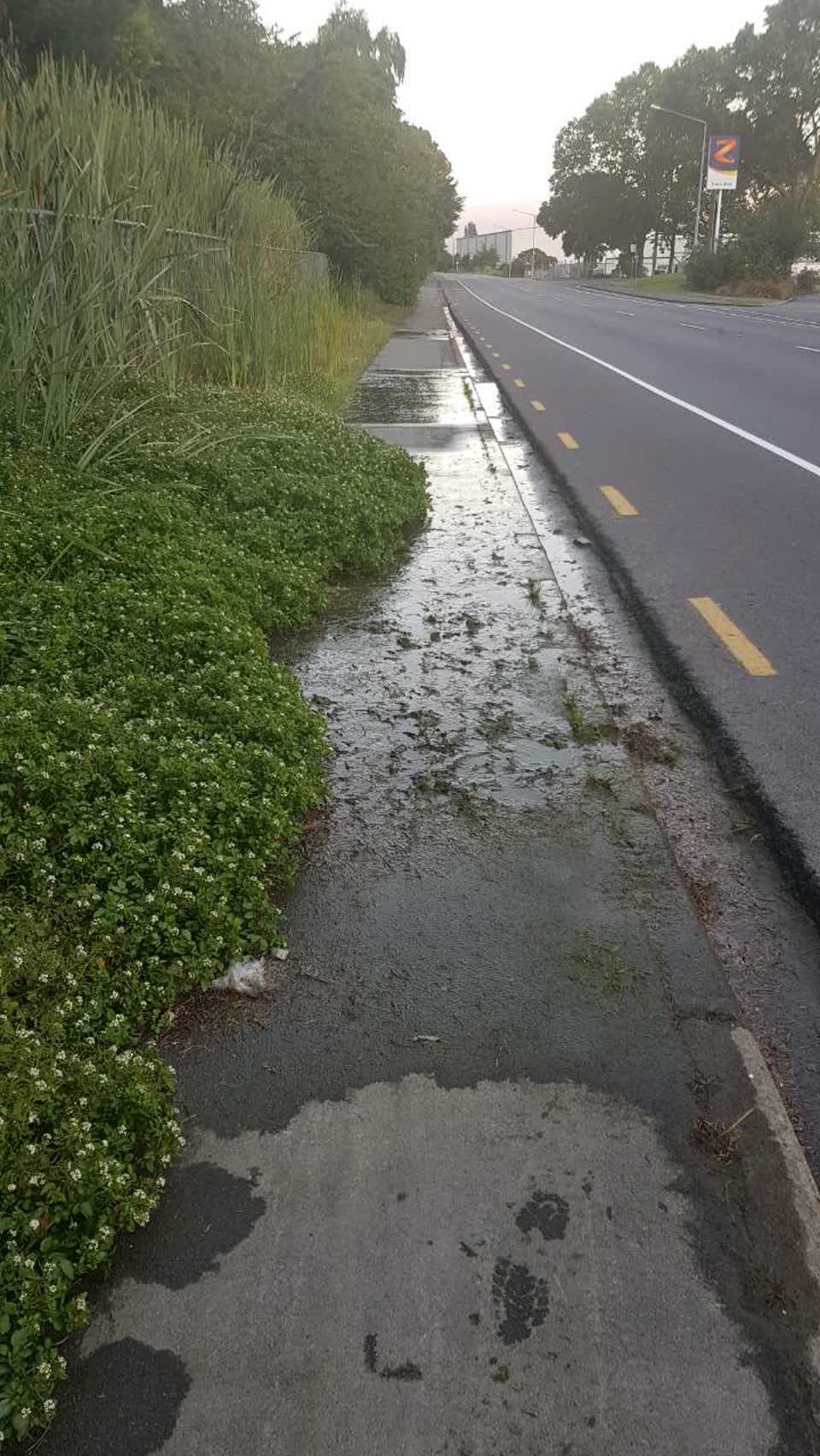 The photograph attached to this flooding report
