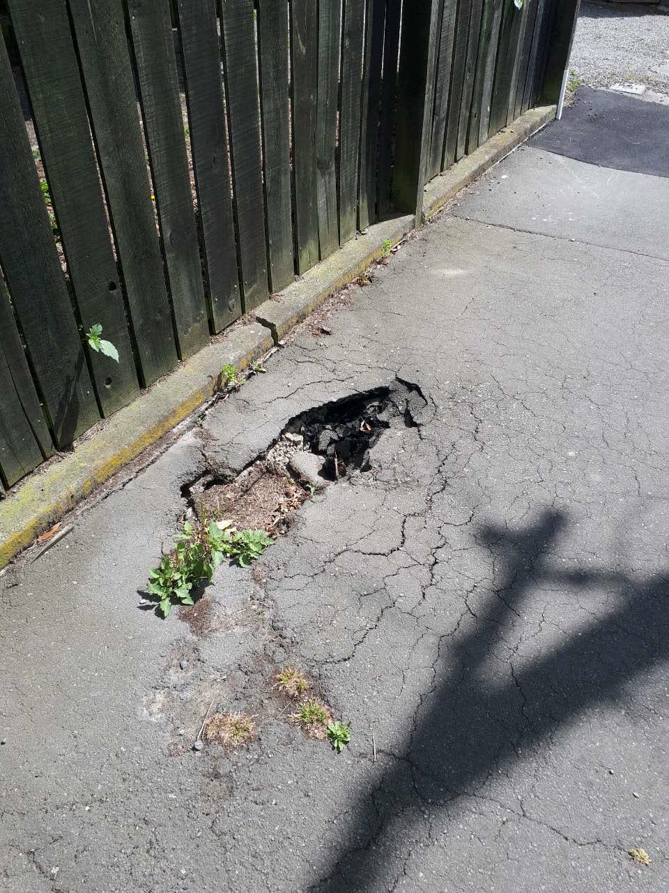 The photograph attached to this roading/streets report