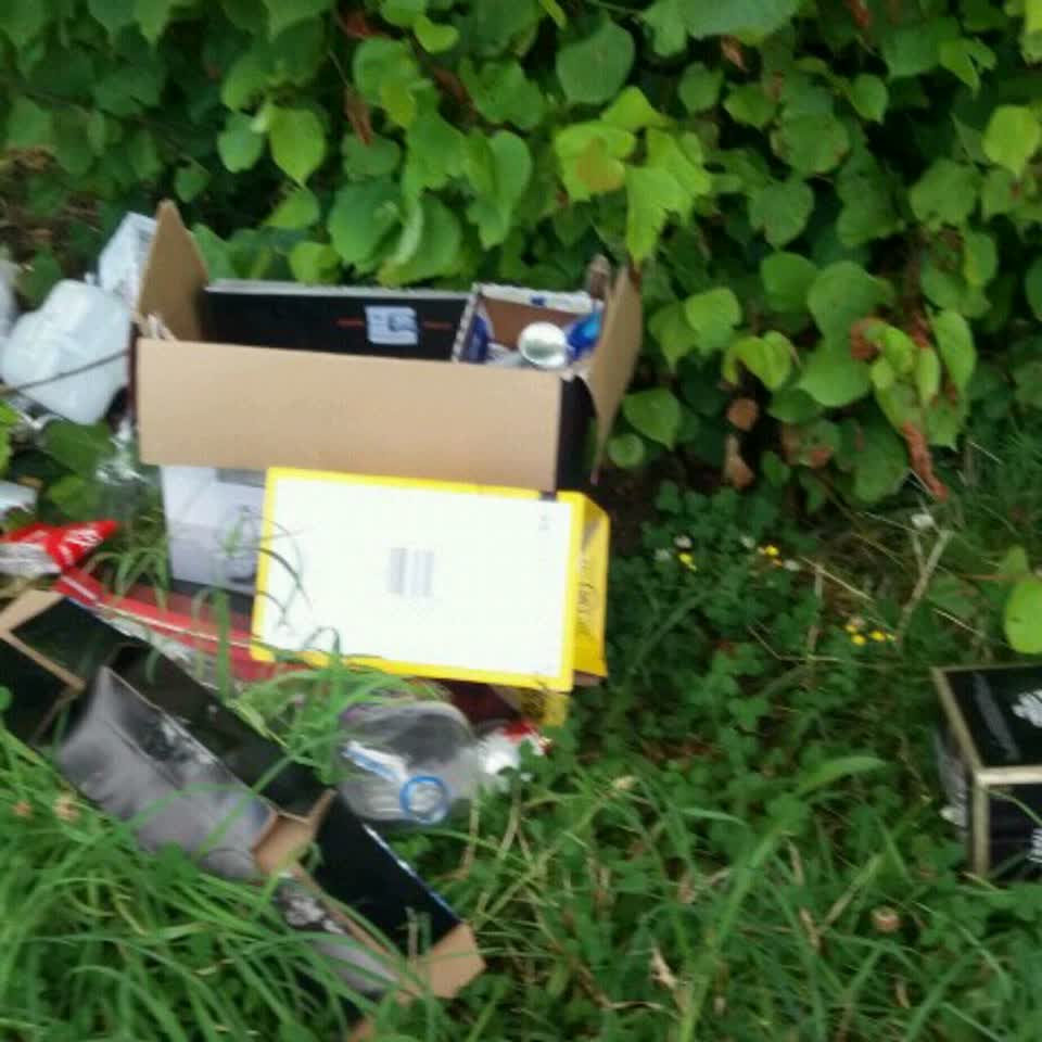 The photograph attached to this rubbish/recycling report