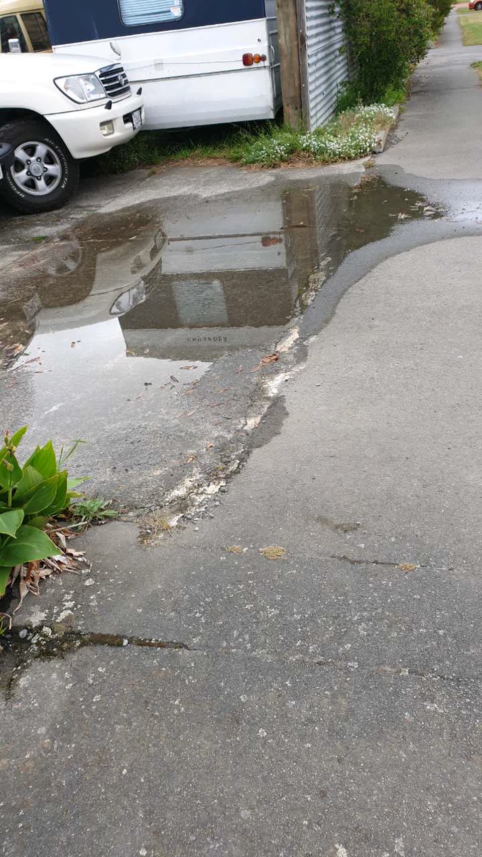The photograph attached to this flooding report