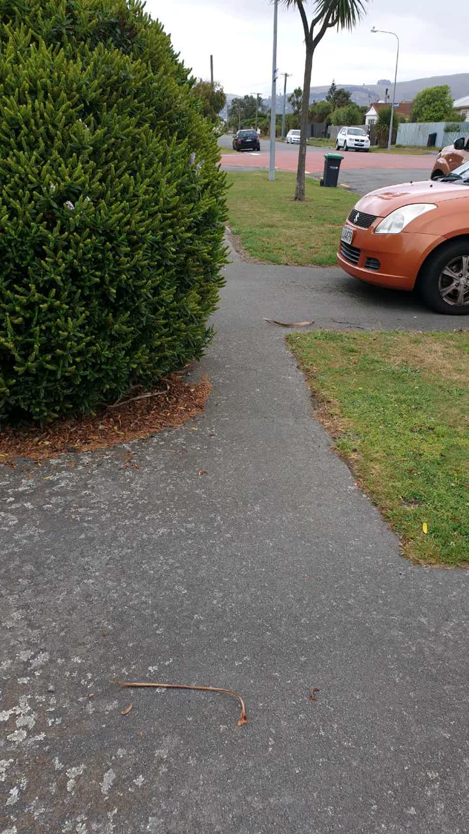 The photograph attached to this roading/streets report