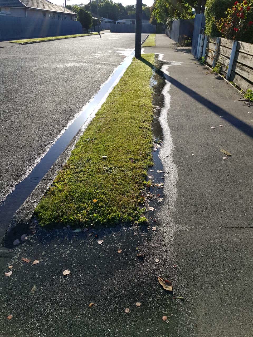 The photograph attached to this flooding report