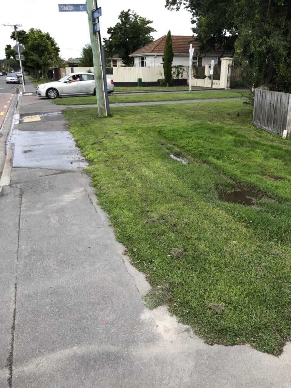 The photograph attached to this flooding report