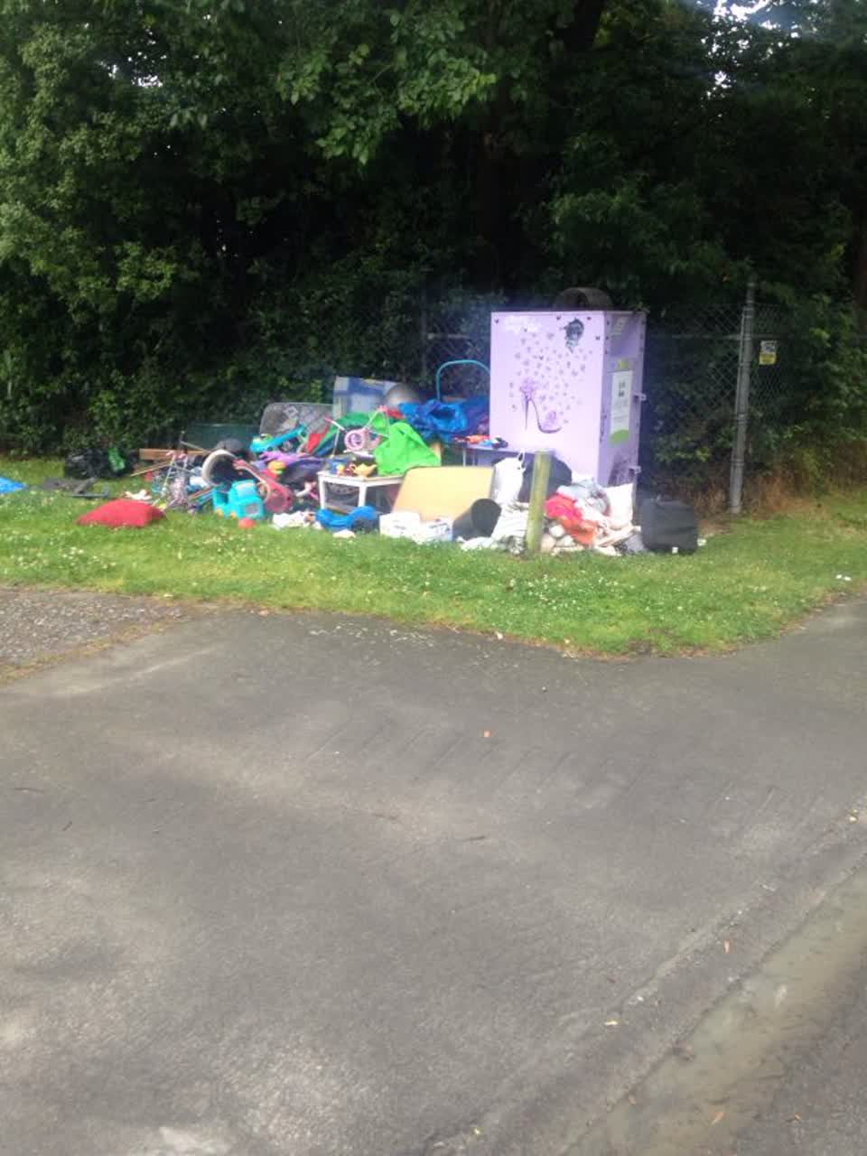 The photograph attached to this rubbish/recycling report