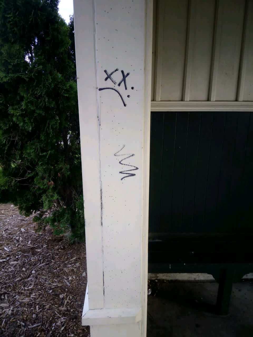 The photograph attached to this graffiti report
