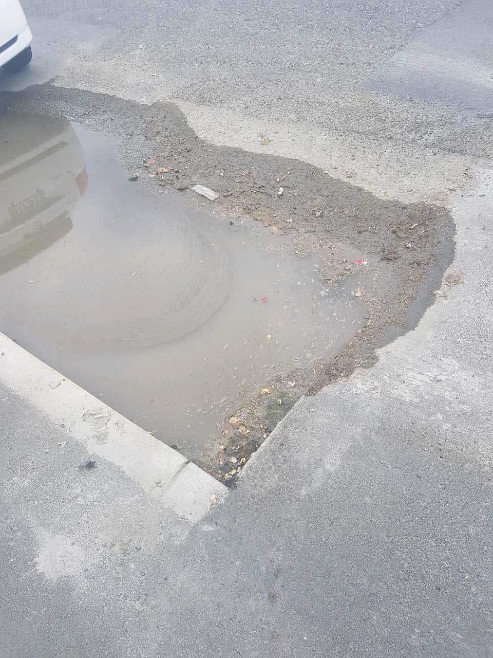 The photograph attached to this flooding report