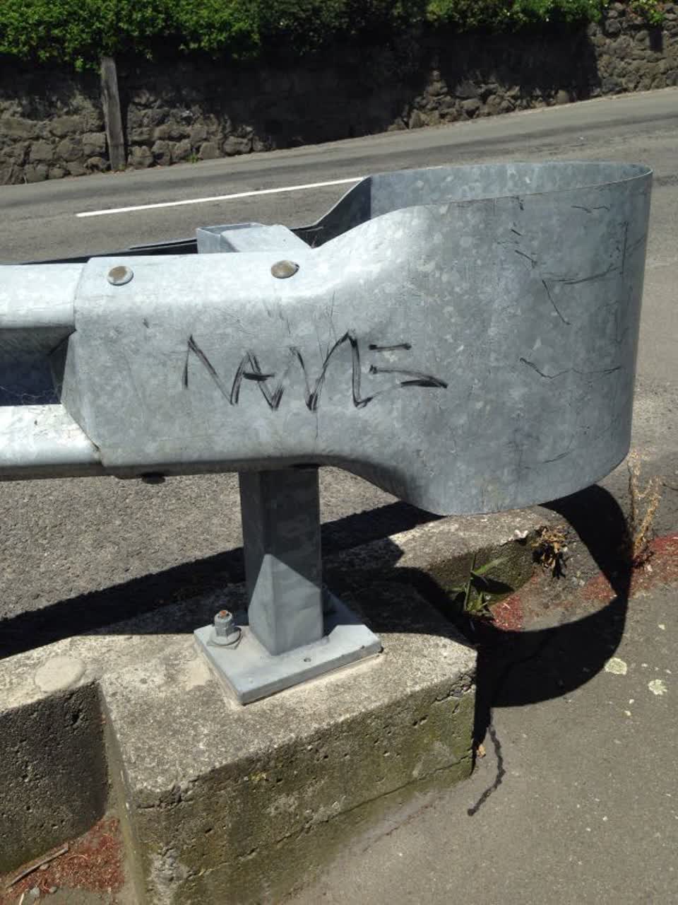 The photograph attached to this graffiti report