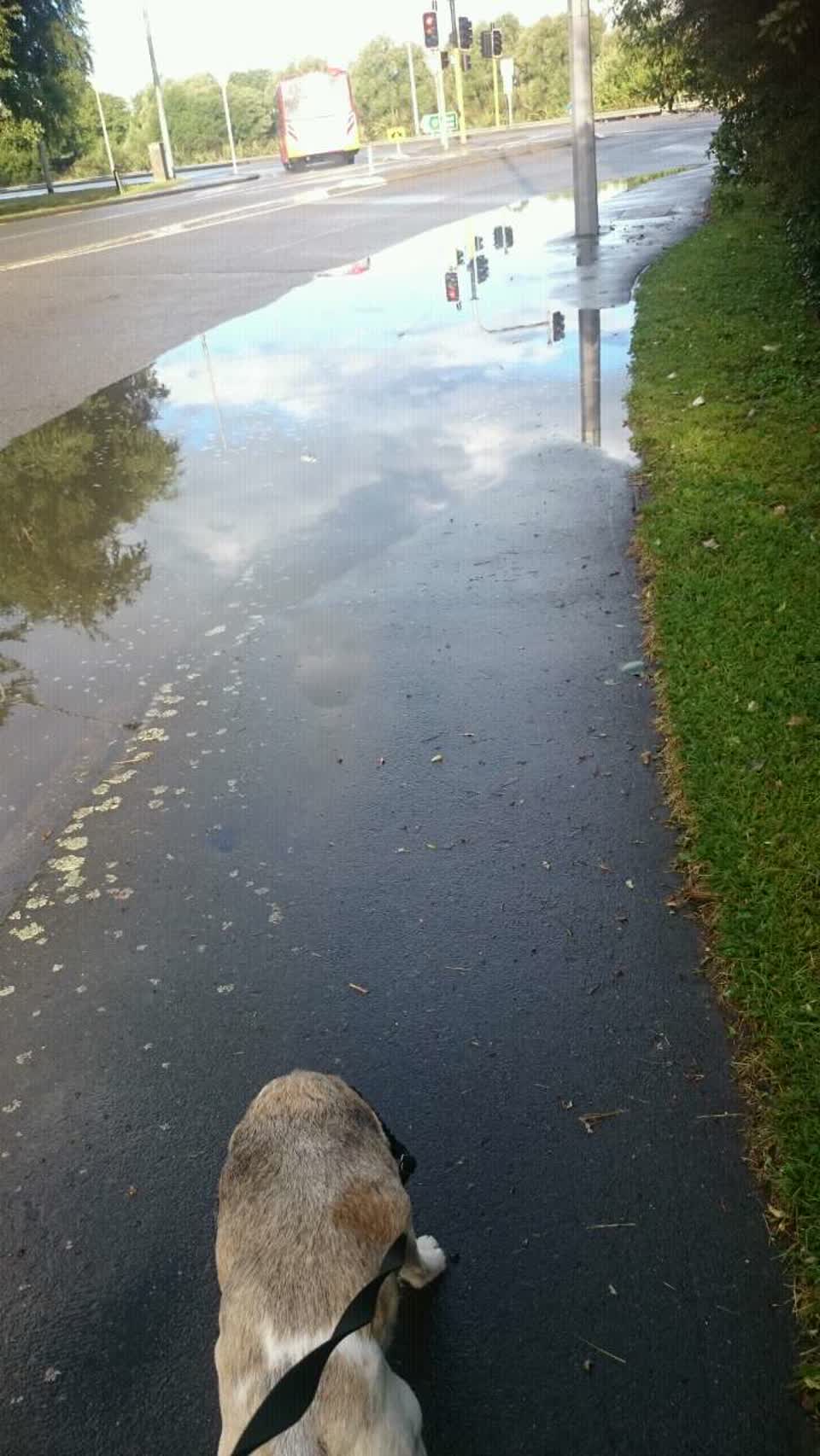 The photograph attached to this flooding report