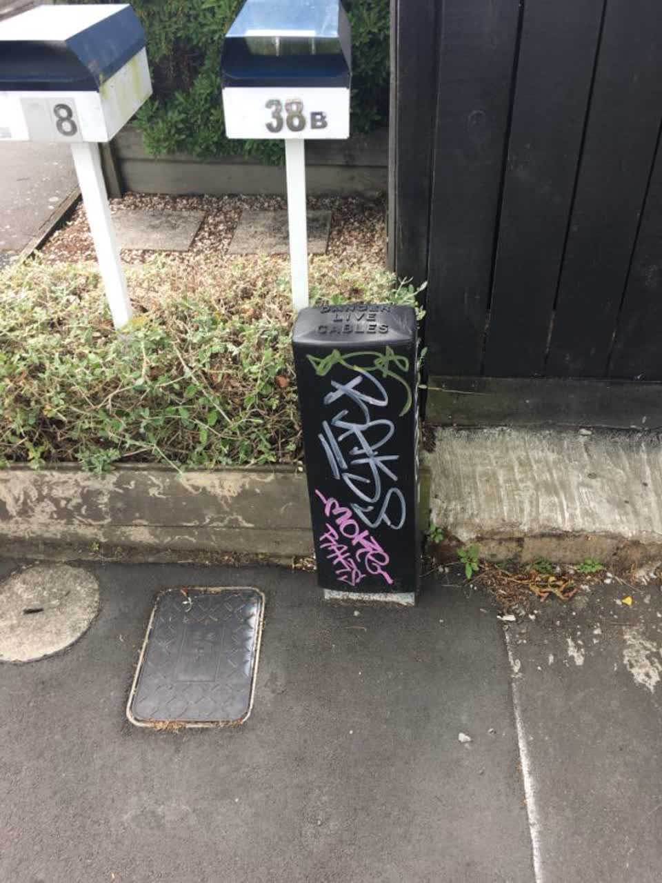 The photograph attached to this graffiti report