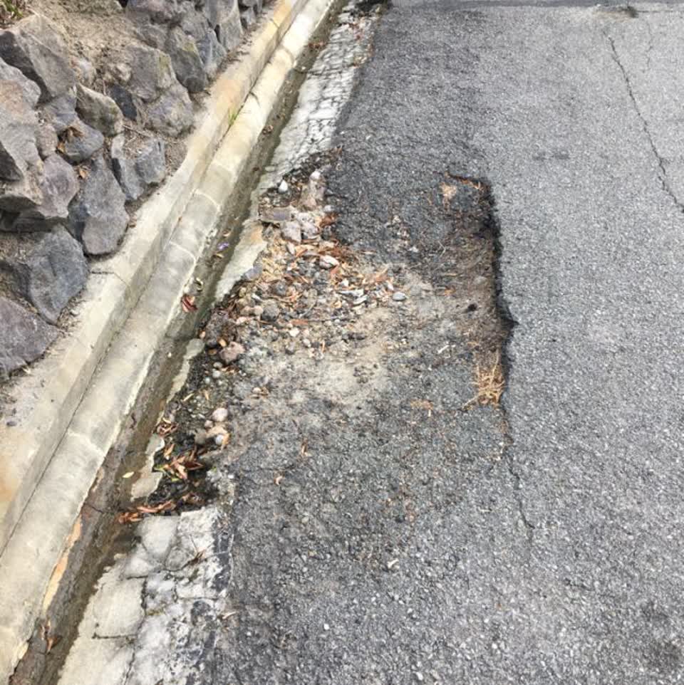The photograph attached to this roading/streets report