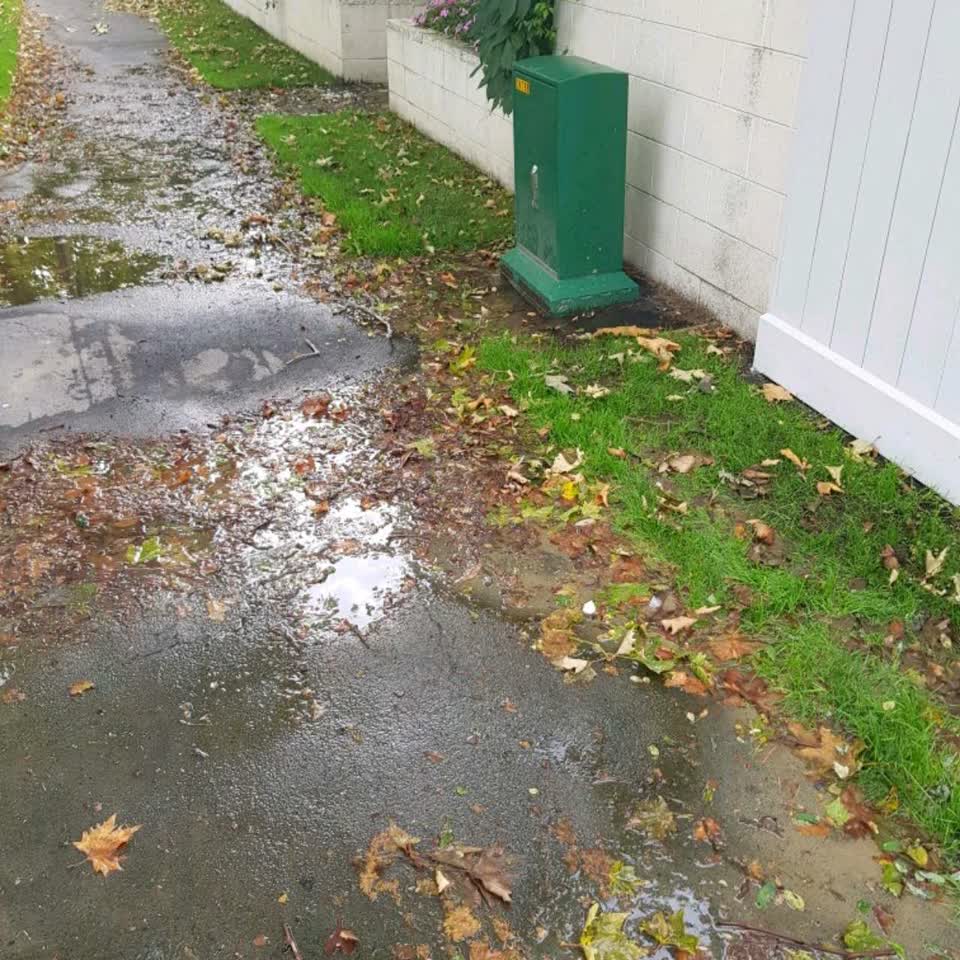 The photograph attached to this flooding report