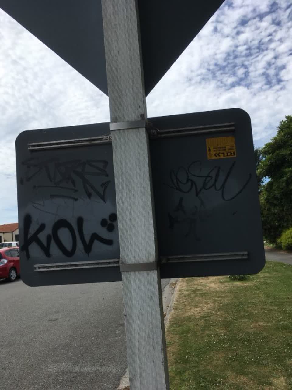 The photograph attached to this graffiti report