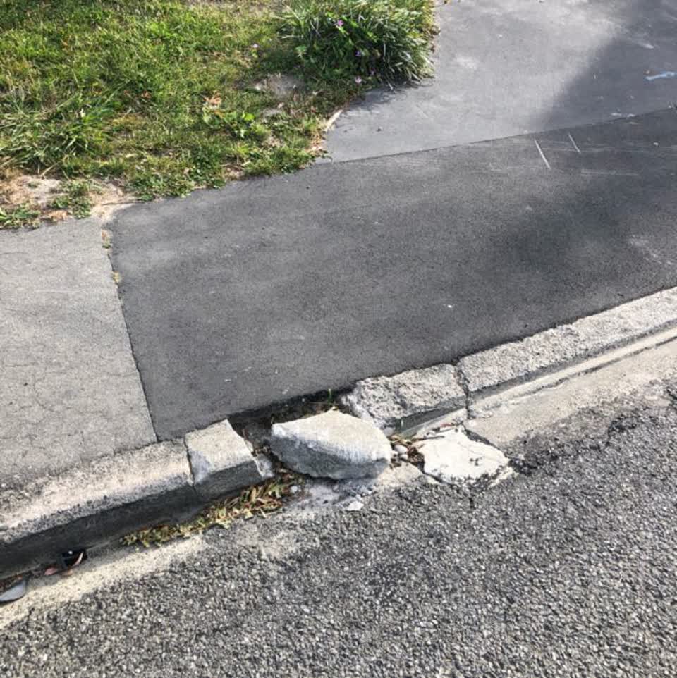 The photograph attached to this roading/streets report