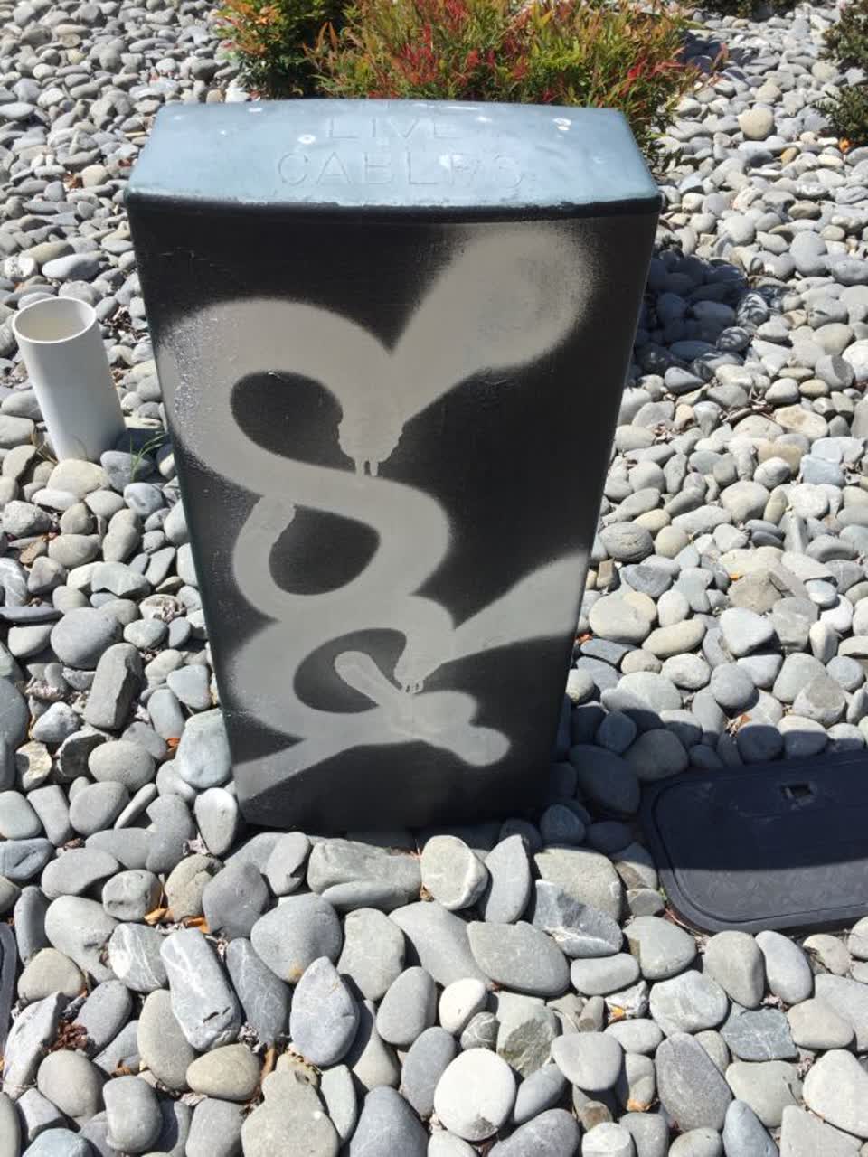 The photograph attached to this graffiti report