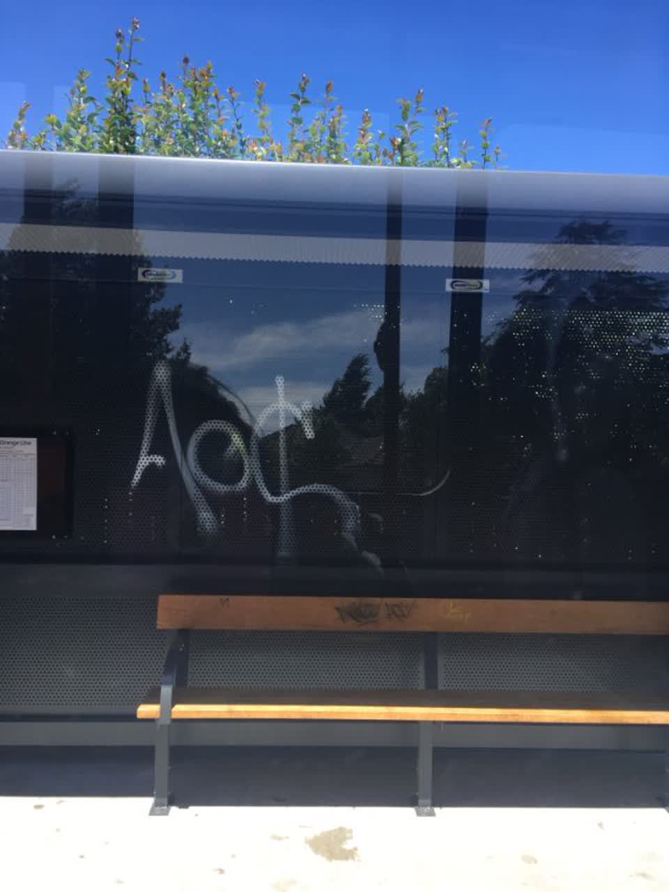 The photograph attached to this graffiti report