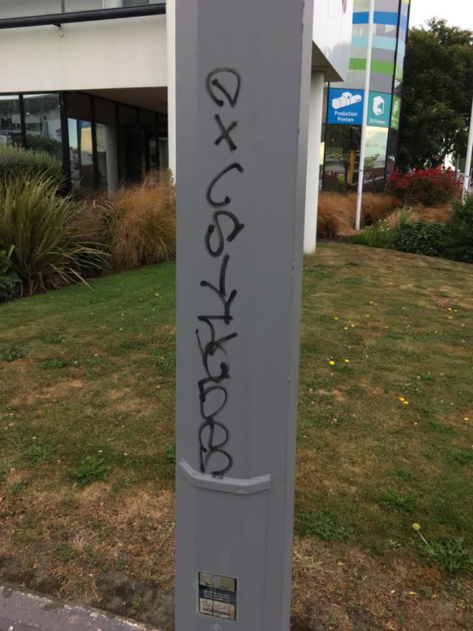 The photograph attached to this graffiti report