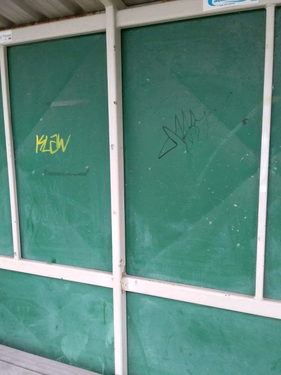 The photograph attached to this graffiti report