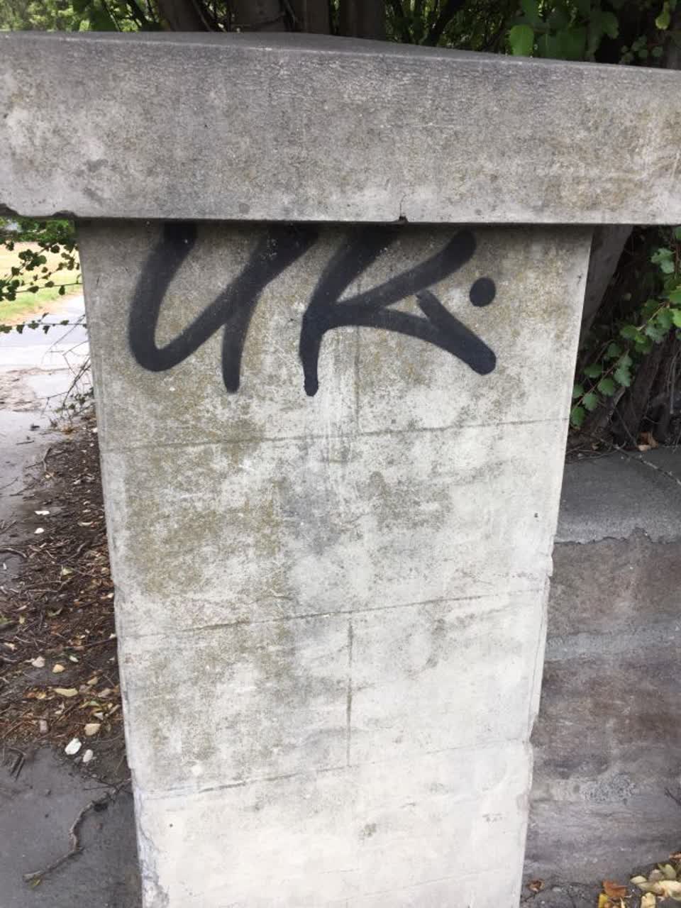 The photograph attached to this graffiti report