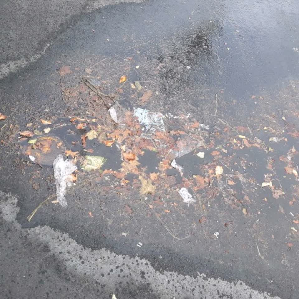 The photograph attached to this flooding report