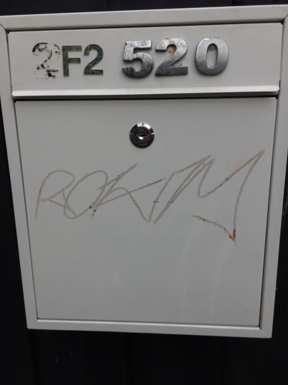 The photograph attached to this graffiti report