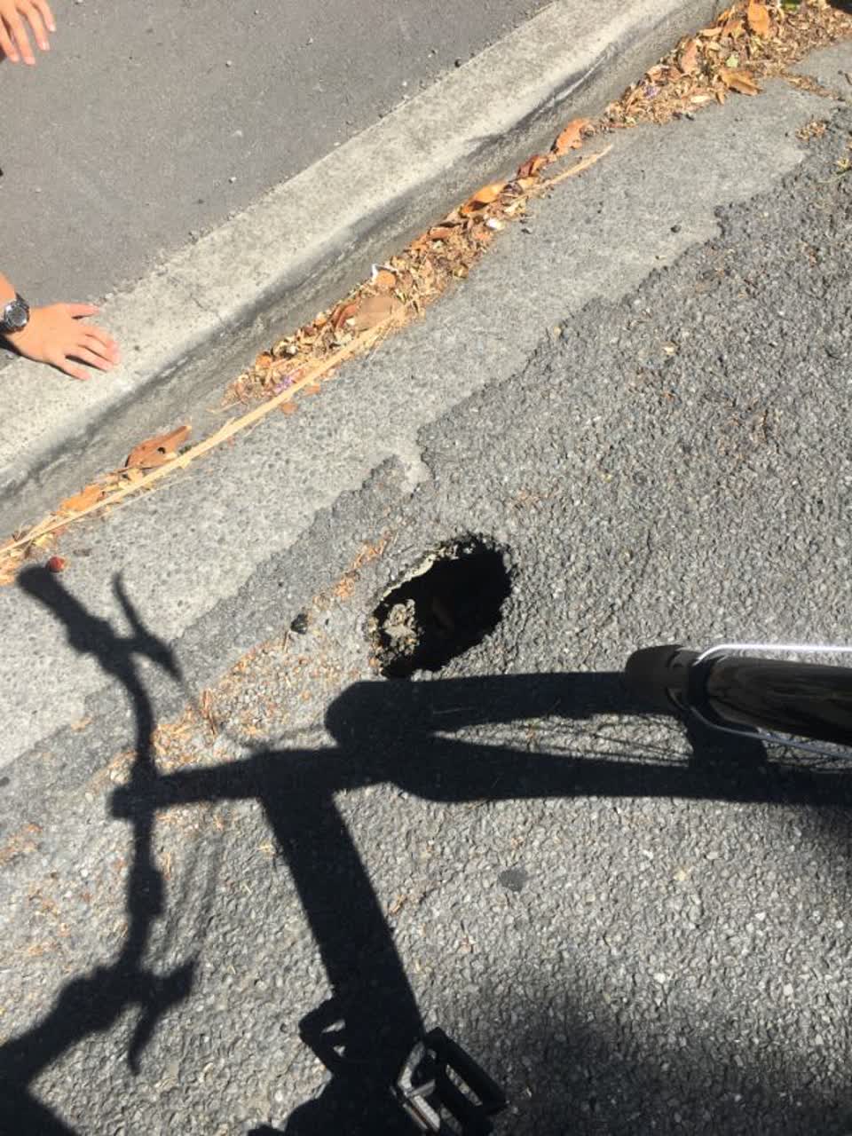 The photograph attached to this roading/streets report